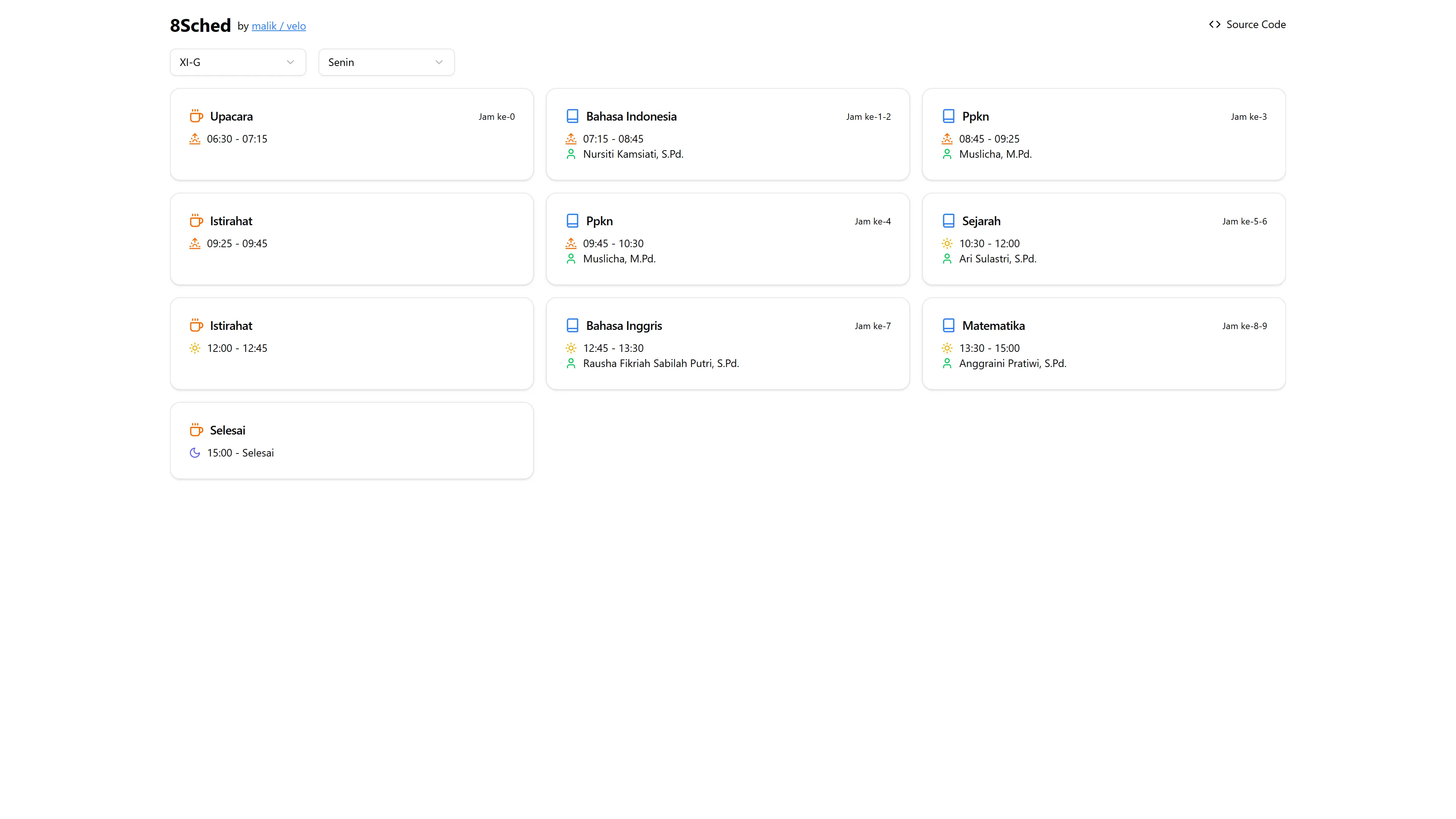 8Sched preview